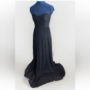 J. Crew Jcrew Black Mesh Maxi Dress BLD Wedding Bridesmaid party Size 2